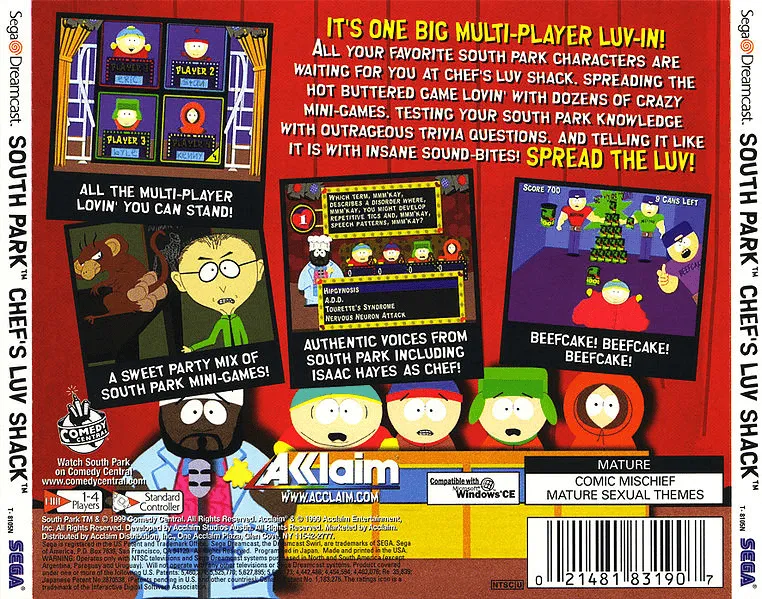 South Park: Chef's Luv Shack box back