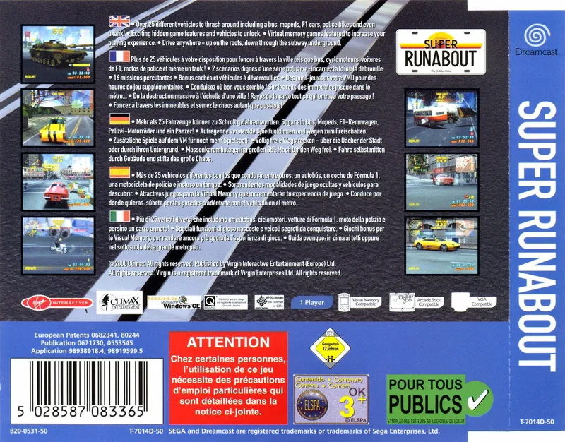 Super Runabout: San Francisco Edition box back