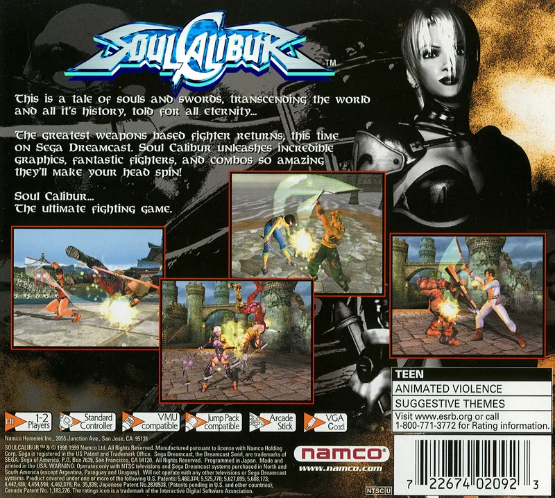 SoulCalibur box back