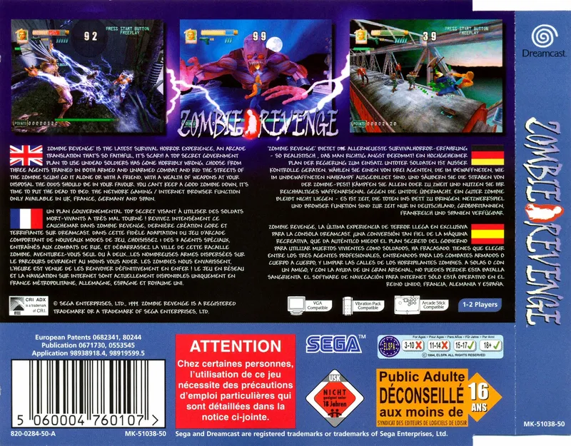 Zombie Revenge box back