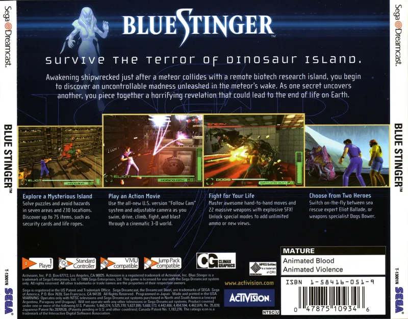 Blue Stinger box back