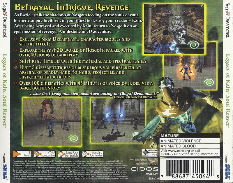 Legacy of Kain: Soul Reaver box back