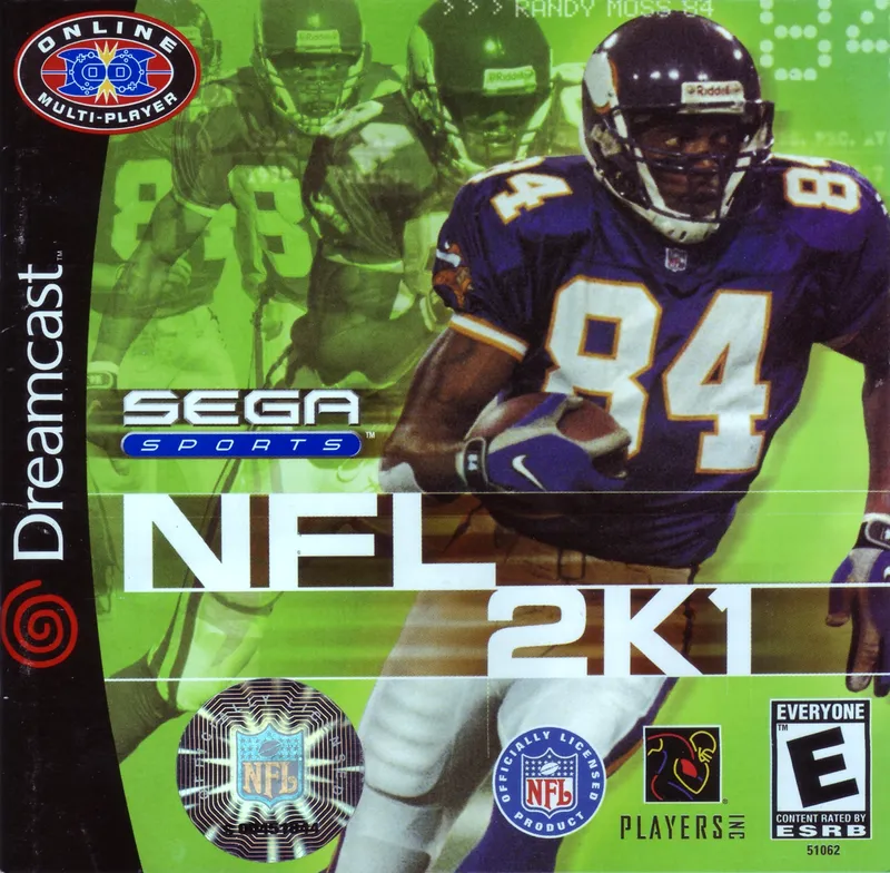 NFL 2K1 box art