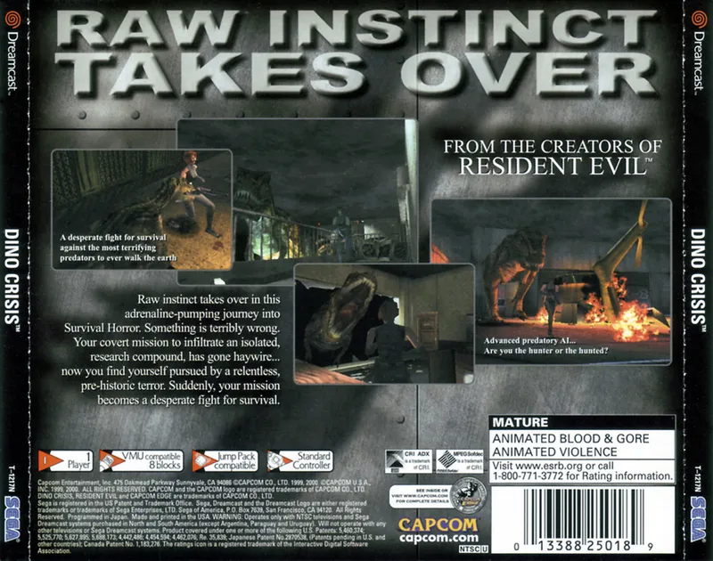 Dino Crisis box back