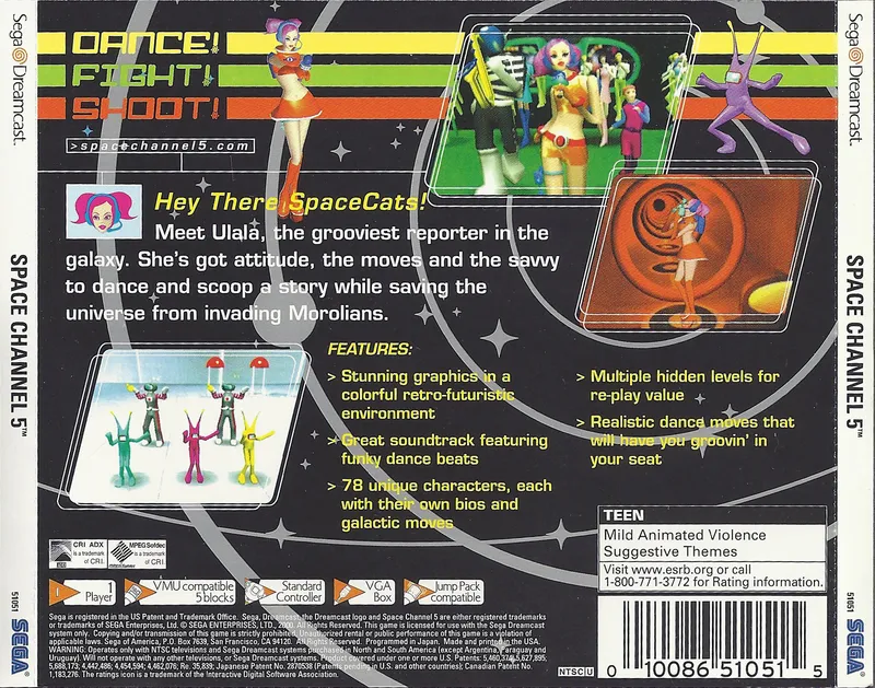 Space Channel 5 box back