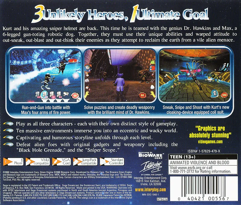 MDK 2 box back