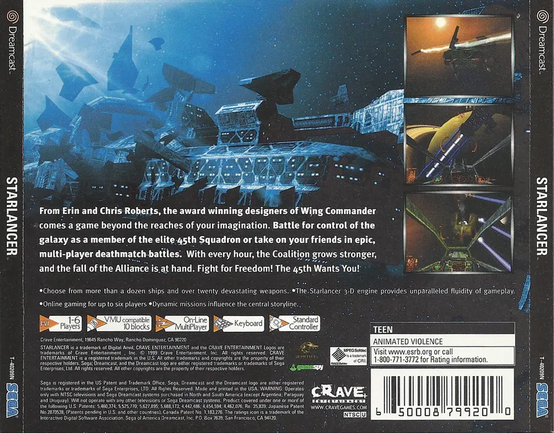 Starlancer box back