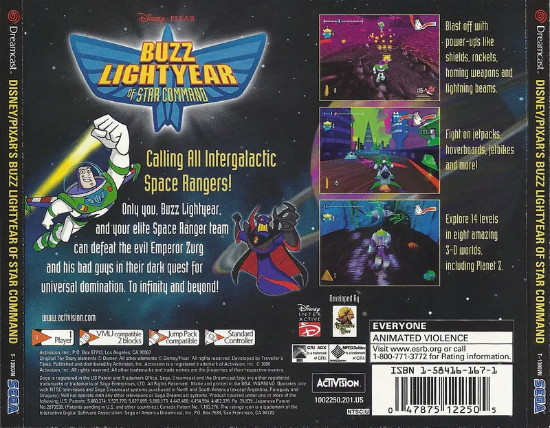 Buzz Lightyear of Star Command box back