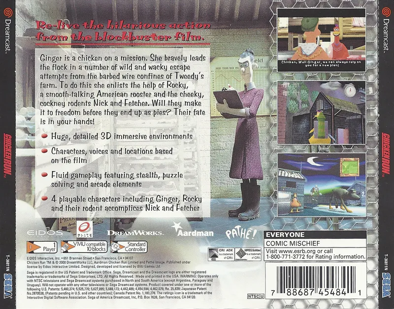 Chicken Run box back