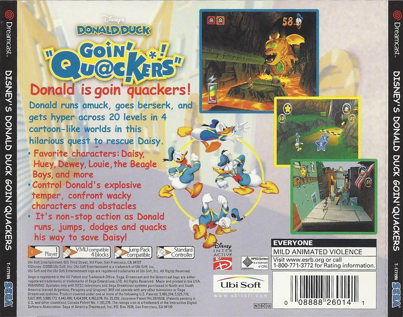 Donald Duck: Goin' Quackers box back