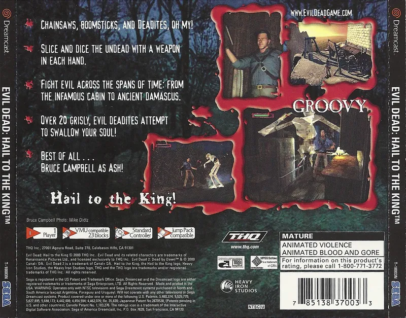 Evil Dead: Hail to the King box back