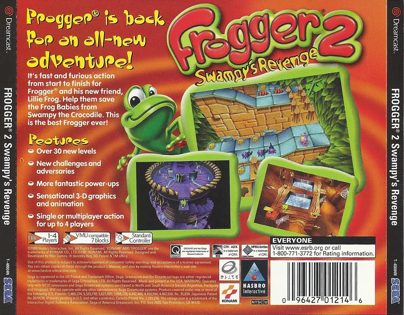 Frogger 2: Swampy's Revenge box back