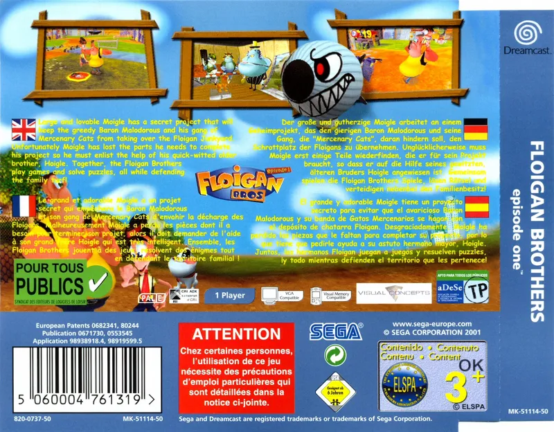Floigan Bros.: Episode 1 box back