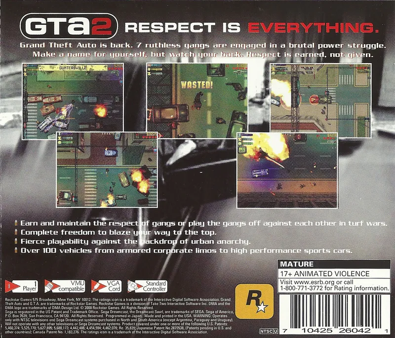 Grand Theft Auto 2 box back