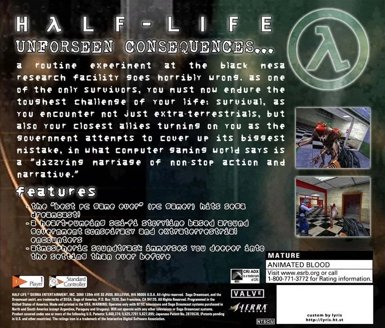 Half-Life box back