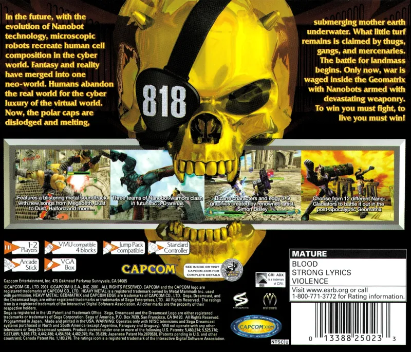 Heavy Metal: Geomatrix box back