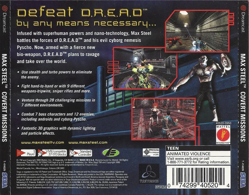 Max Steel box back