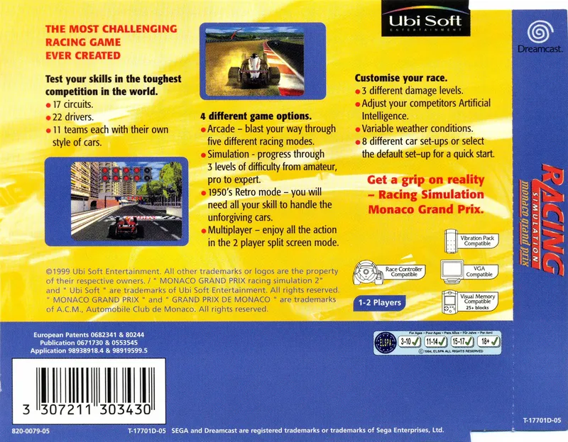 Monaco Grand Prix box back