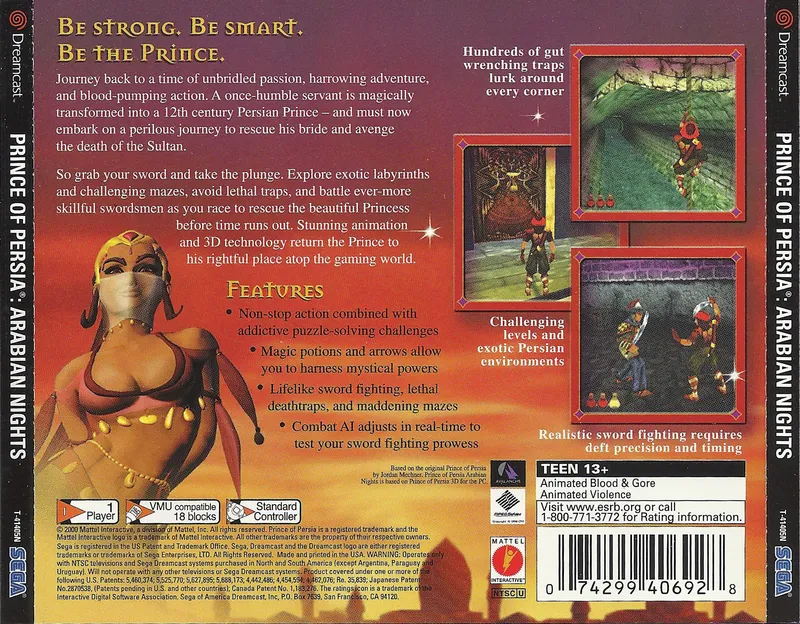 Prince of Persia: Arabian Nights box back