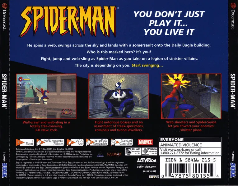Spider-Man box back