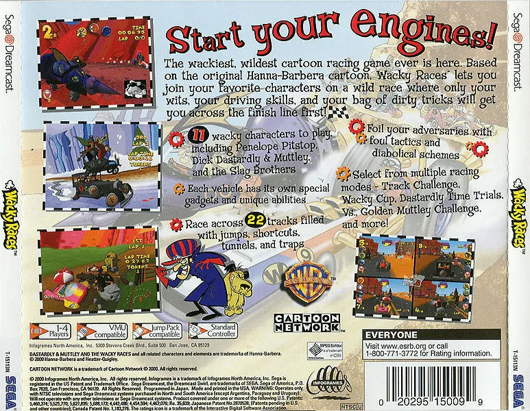 Wacky Races box back