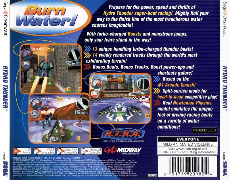 Hydro Thunder box back