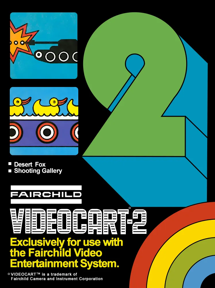 Videocart-2: Desert Fox & Shooting Gallery box art