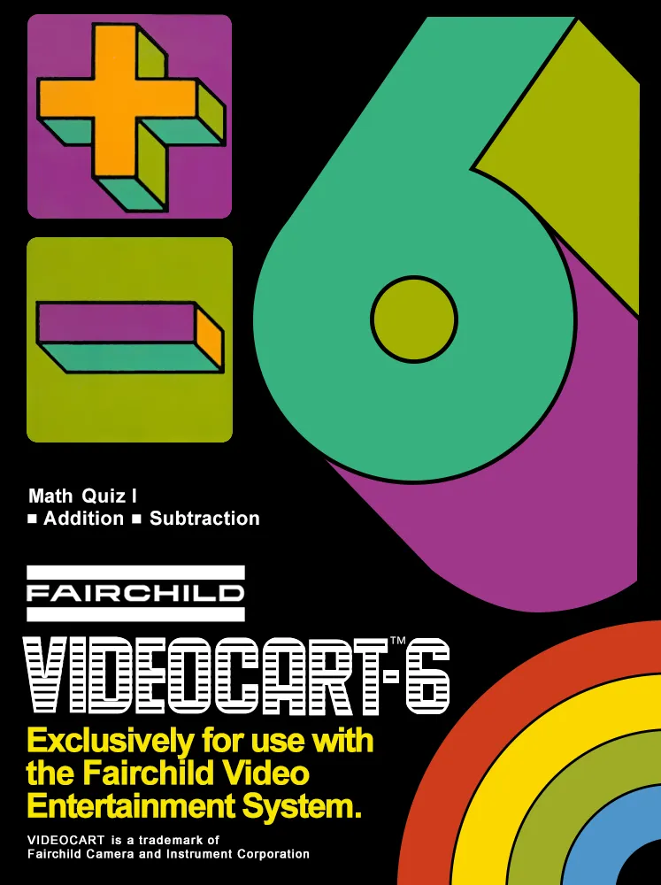 Videocart-6: Math Quiz I  (Addition & Subtraction) box art