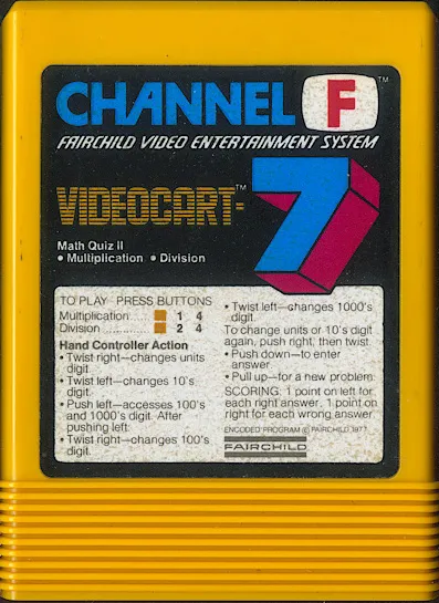 Videocart-7: Math Quiz II  (Multiplication & Division) cart