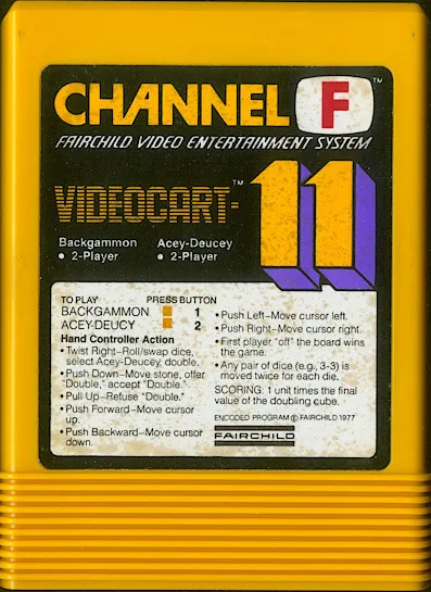 Videocart-11: Backgammon, Acey-Deucey cart