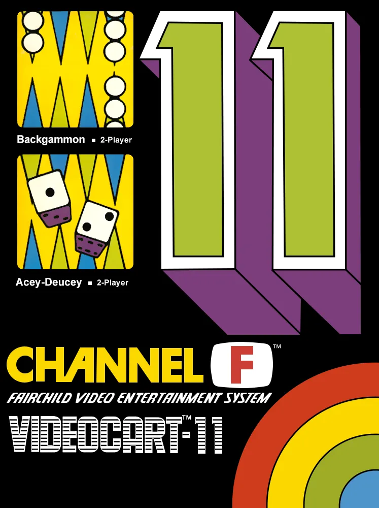 Videocart-11: Backgammon, Acey-Deucey box art