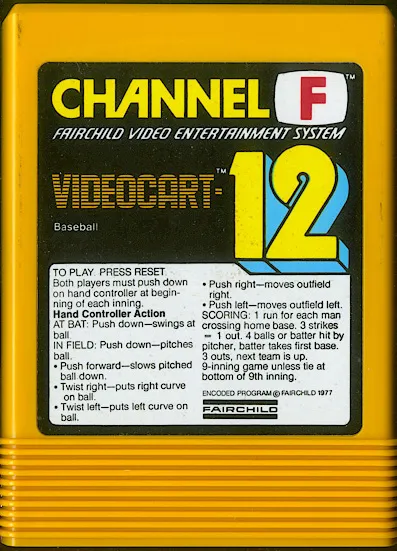 Videocart-12: Baseball cart