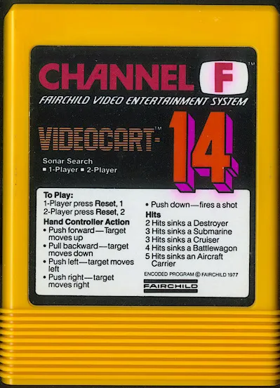 Videocart-14: Sonar Search cart