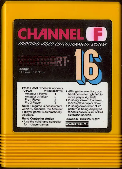 Videocart-16: Dodge-It cart