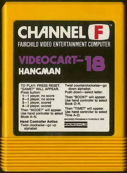 Videocart-18: Hangman cart