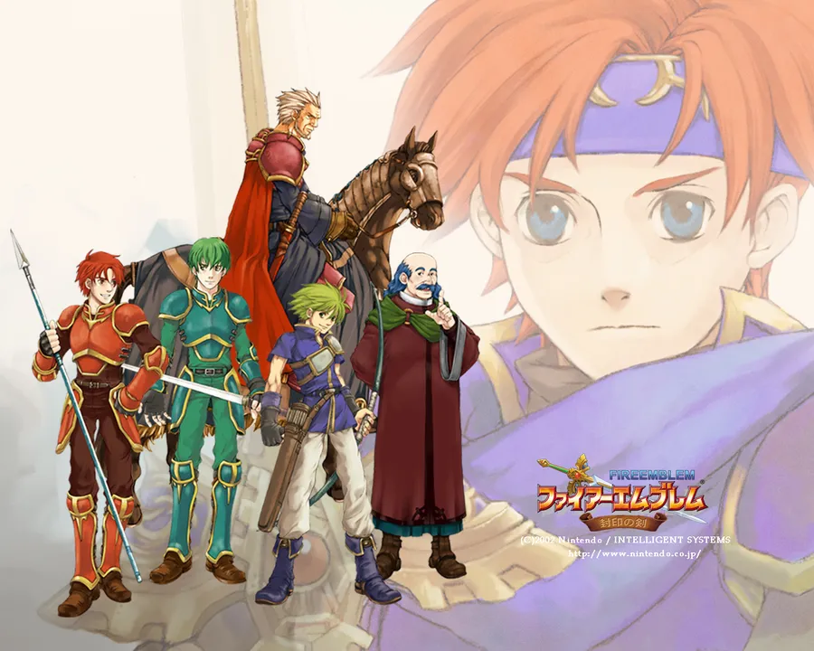 Backdrop artwork for Fire Emblem: The Binding Blade