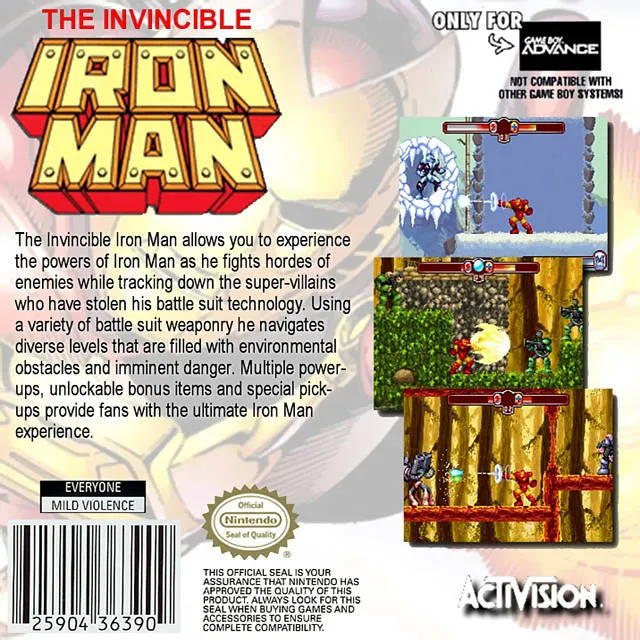 Marvel's The Invincible Iron Man box back