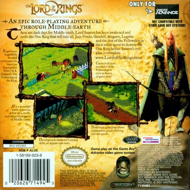 The Lord of the Rings: The Fellowship of the Ring box back
