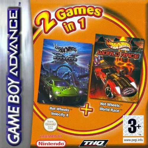 2 Games in 1: Hot Wheels: Velocity X + Hot Wheels: World Race cover art for Nintendo Game Boy Advance