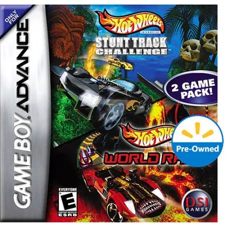 2 Game Pack!: Hot Wheels: Stunt Track Challenge + Hot Wheels: World Race cover art for Nintendo Game Boy Advance