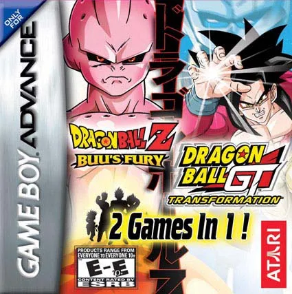 2 Games in 1!: Dragon Ball Z: Buu's Fury + Dragon Ball GT: Transformation cover art for Nintendo Game Boy Advance
