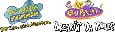 2 Games in 1: SpongeBob SquarePants: Battle for Bikini Bottom + The Fairly OddParents!: Breakin' da Rules logo