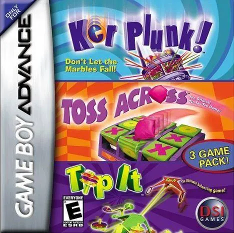 3 Game Pack!: Ker Plunk! + Toss Across + Tip It cover art for Nintendo Game Boy Advance