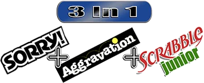 Three-in-One Pack: Sorry! + Aggravation + Scrabble Junior logo