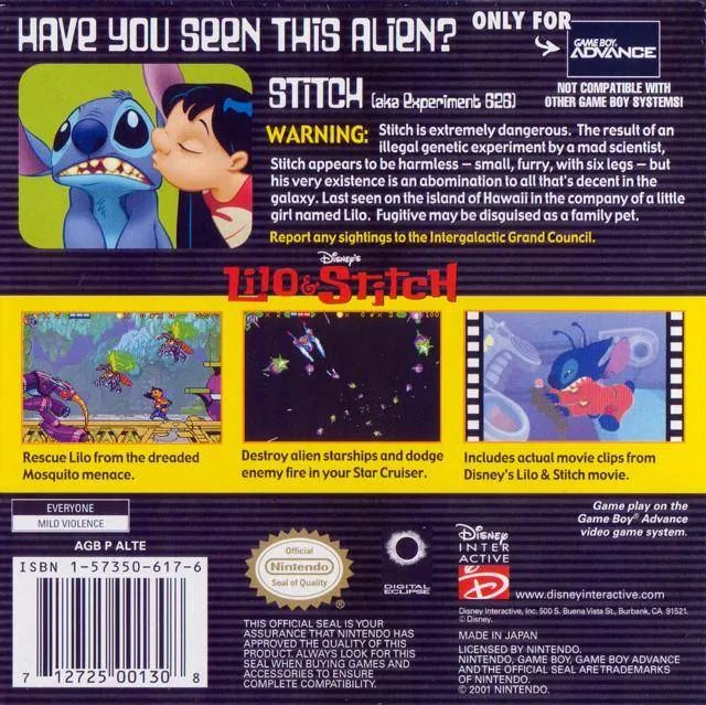 Lilo & Stitch box back