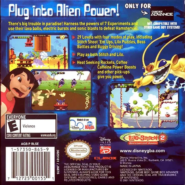 Lilo & Stitch 2: Haemsterviel Havoc box back