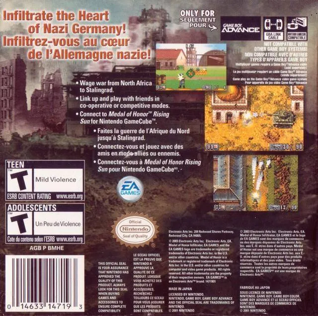 Medal of Honor: Infiltrator box back