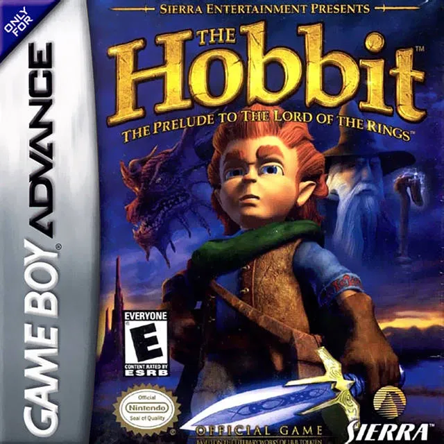The Hobbit: The Prelude to the Lord of the Rings cover art for Nintendo Game Boy Advance