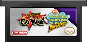 2 Games in 1: Rugrats: Go Wild + SpongeBob SquarePants: SuperSponge cart
