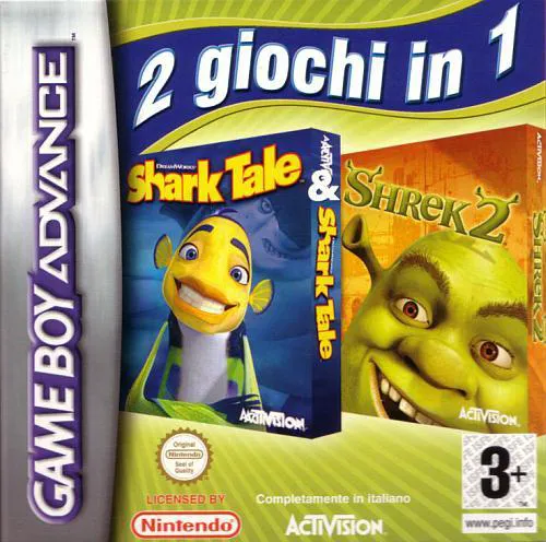 2 in 1 Game Pack: Shrek 2 + Shark Tale box art